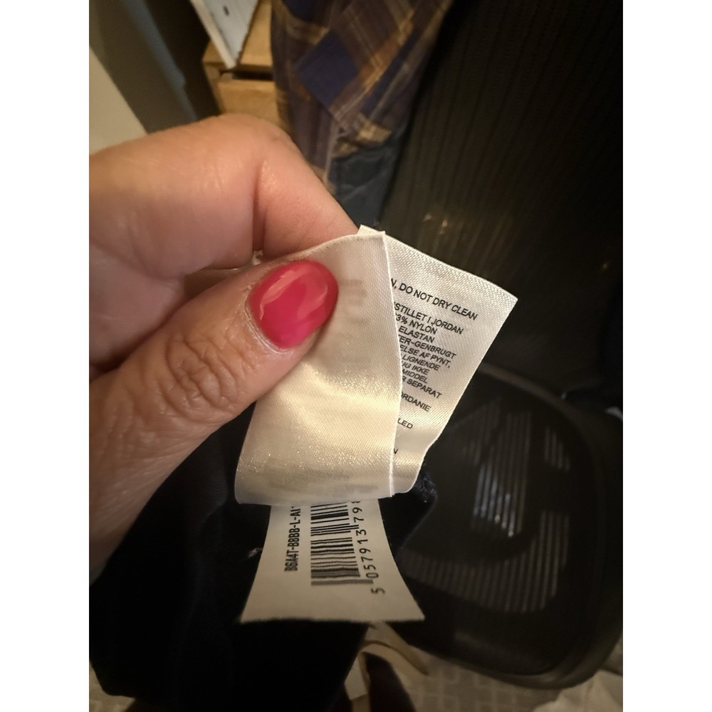 Gymshark Ankle Leggings Black Women's Size Lrg Stretch Elastic Waist Athleisure - Picture 7 of 8